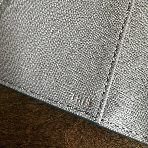 NEW FOSSIL PASSPORT WALLET Travel Keeper Leather Zip Pouch Teal Blue AUTHENTIC - Picture 4 of 11